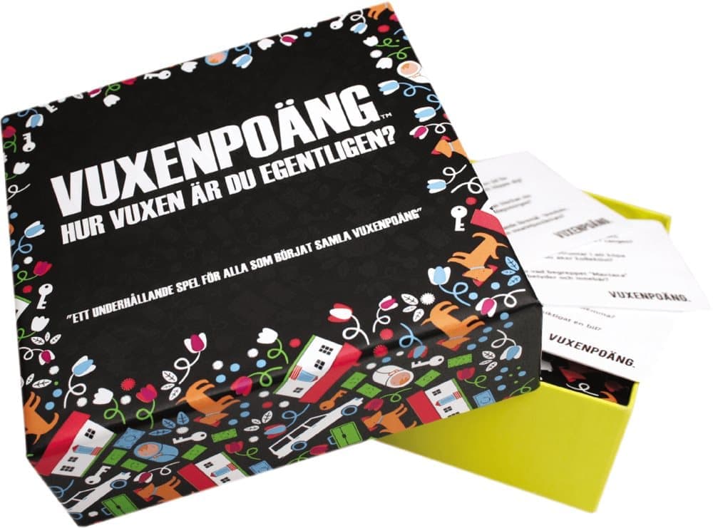 Sällskapsspelet Vuxenpoäng – Mästare på vuxenlivet?